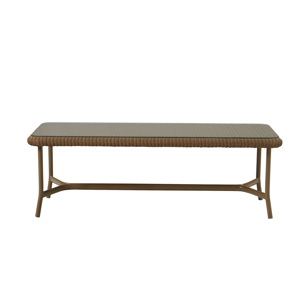 Lloyd Flanders™ Solstice 53" Rectangular Cocktail Table - White, Linen