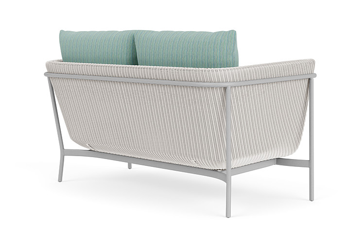 Lloyd Flanders™ Solstice Loveseat  - White, Metallic Silver