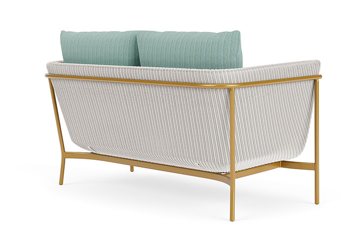 Lloyd Flanders™ Solstice Loveseat  - White, Metallic Gold