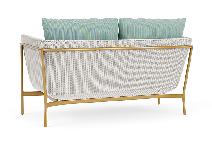 Lloyd Flanders™ Solstice Loveseat  - White, Metallic Gold