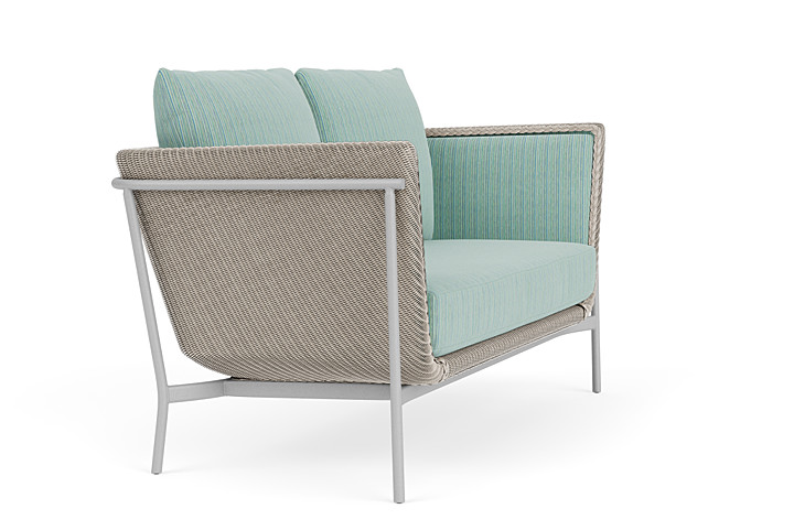 Lloyd Flanders™ Solstice Loveseat  - Linen, Metallic Silver