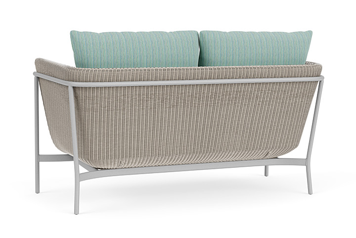 Lloyd Flanders™ Solstice Loveseat  - Linen, Metallic Silver