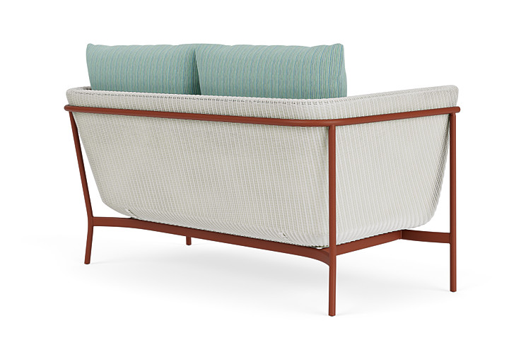 Lloyd Flanders™ Solstice Loveseat  - Matte White, Terracotta