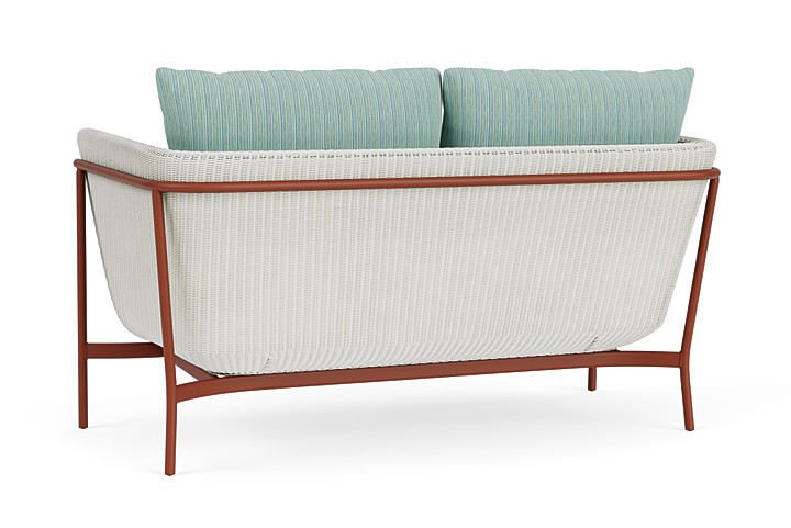 Lloyd Flanders™ Solstice Loveseat  - Matte White, Terracotta