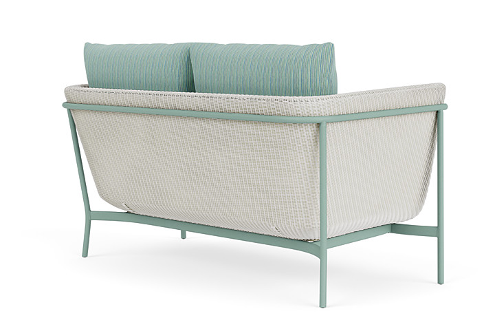 Lloyd Flanders™ Solstice Loveseat  - Matte White, Sea Glass