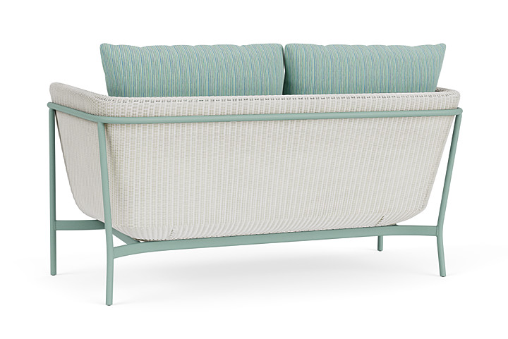 Lloyd Flanders™ Solstice Loveseat  - Matte White, Sea Glass