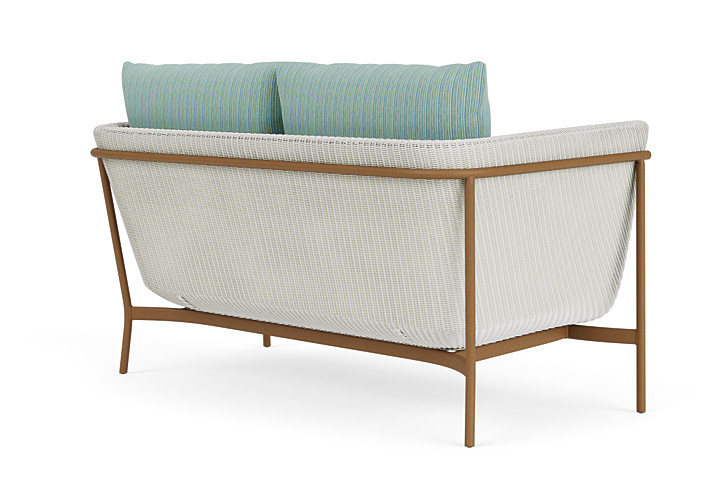 Lloyd Flanders™ Solstice Loveseat  - Matte White, Hickory