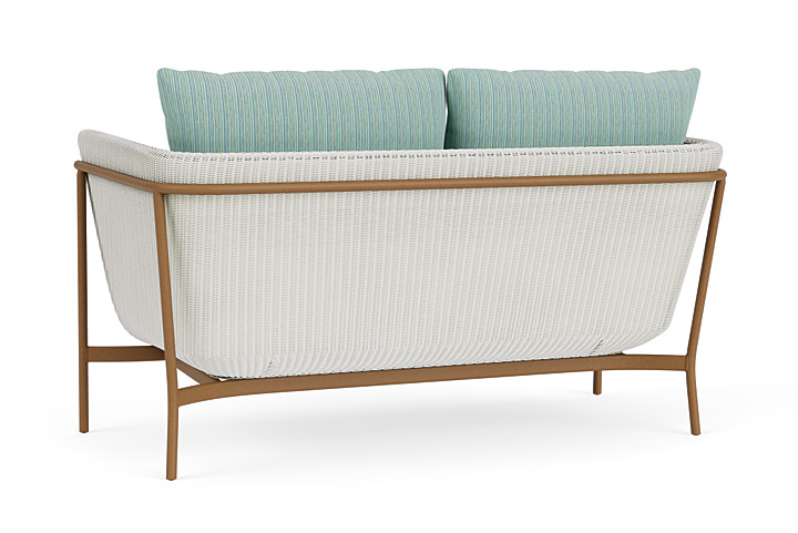 Lloyd Flanders™ Solstice Loveseat  - Matte White, Hickory