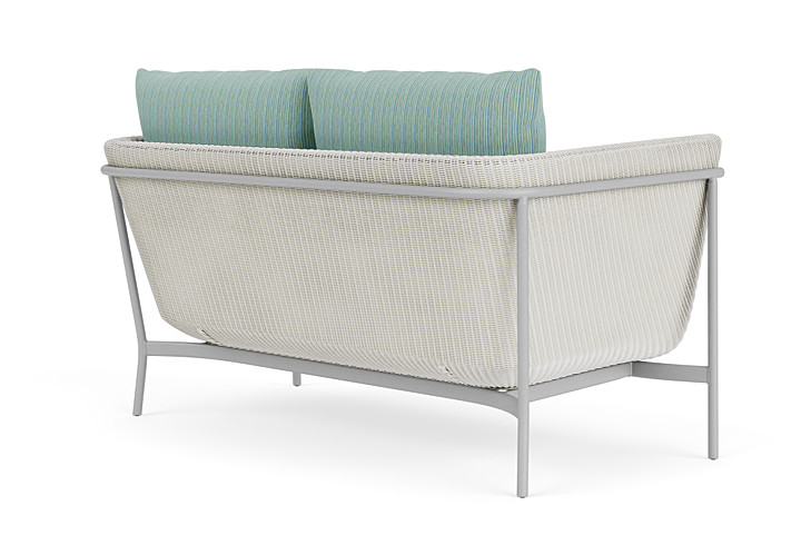 Lloyd Flanders™ Solstice Loveseat  - Matte White, Metallic Silver