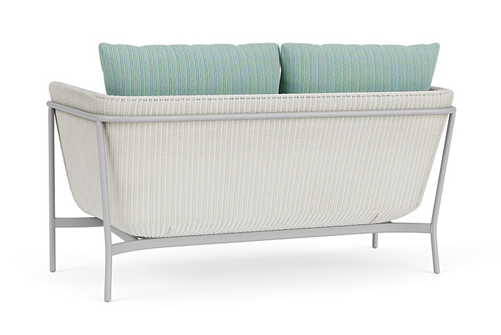 Lloyd Flanders™ Solstice Loveseat  - Matte White, Metallic Silver