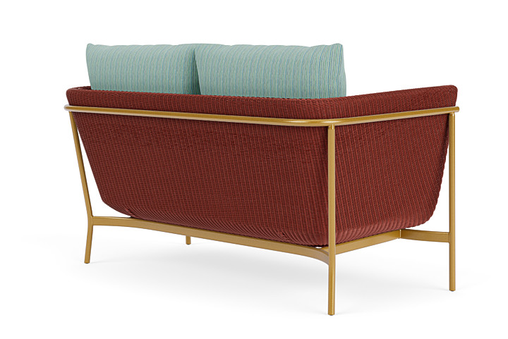 Lloyd Flanders™ Solstice Loveseat  - Terracotta, Metallic Gold