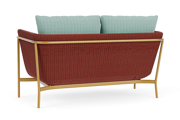 Lloyd Flanders™ Solstice Loveseat  - Terracotta, Metallic Gold