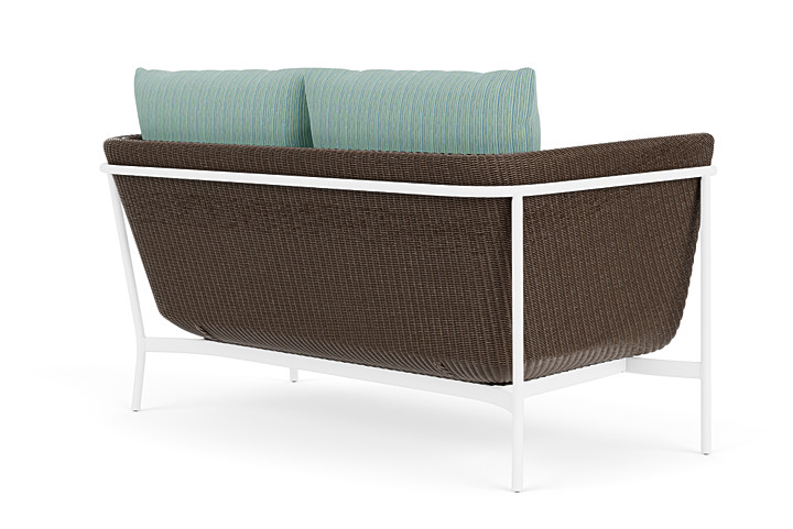 Lloyd Flanders™ Solstice Loveseat  - Bark, Matte White