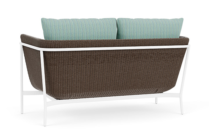 Lloyd Flanders™ Solstice Loveseat  - Bark, Matte White