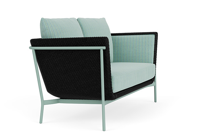 Lloyd Flanders™ Solstice Loveseat  - Ebony, Sea Glass