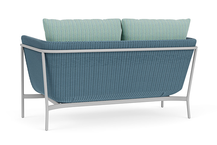 Lloyd Flanders™ Solstice Loveseat  - Stillwater, Metallic Silver