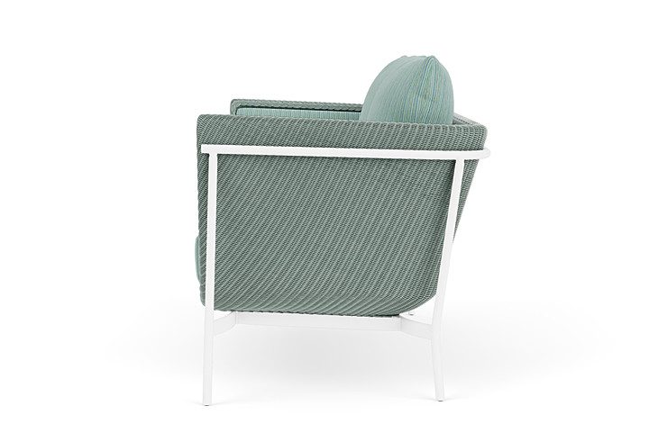 Lloyd Flanders™ Solstice Loveseat  - Sea Glass, Matte White