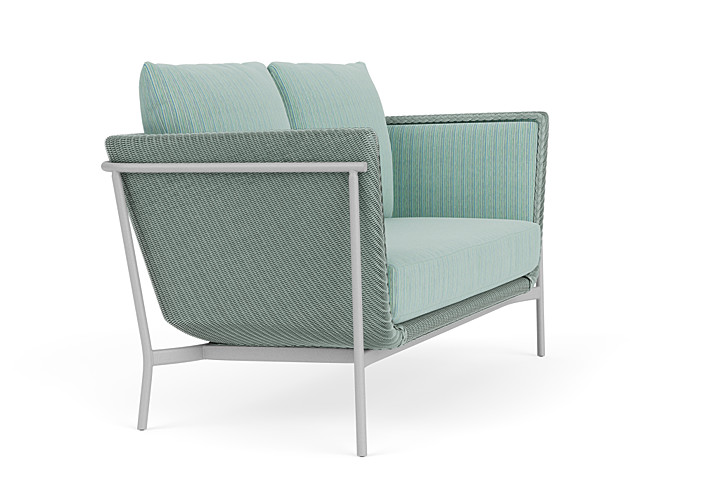 Lloyd Flanders™ Solstice Loveseat  - Sea Glass, Metallic Silver