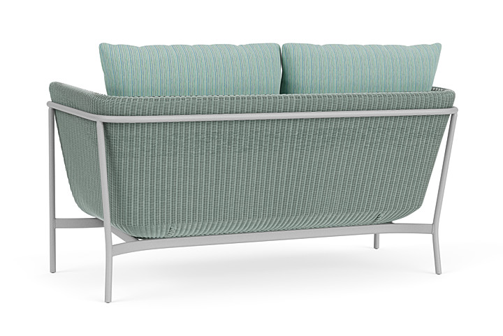 Lloyd Flanders™ Solstice Loveseat  - Sea Glass, Metallic Silver