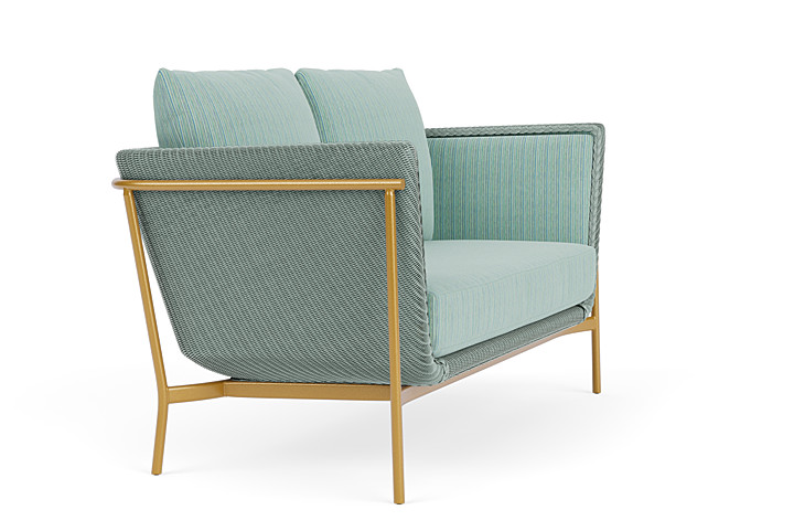 Lloyd Flanders™ Solstice Loveseat  - Sea Glass, Metallic Gold