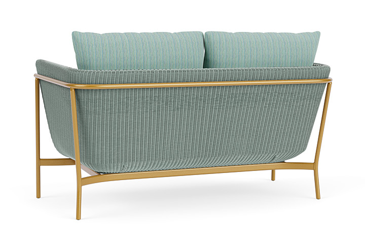 Lloyd Flanders™ Solstice Loveseat  - Sea Glass, Metallic Gold