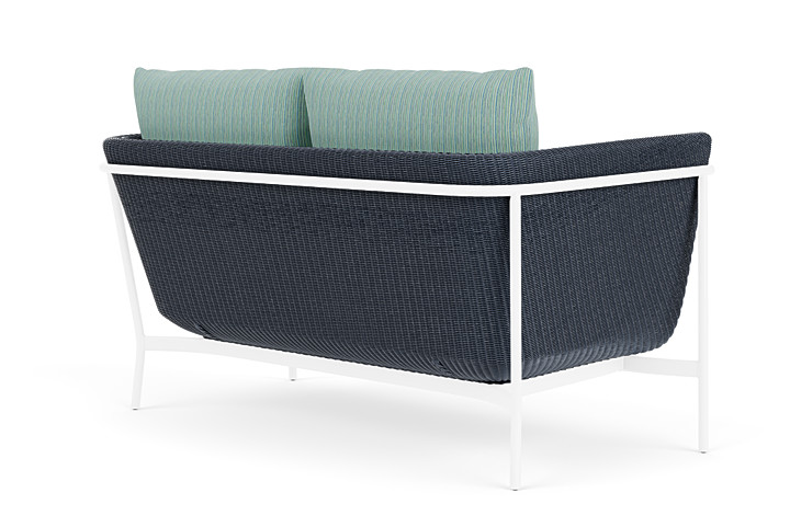 Lloyd Flanders™ Solstice Loveseat  - Denim Blue, White