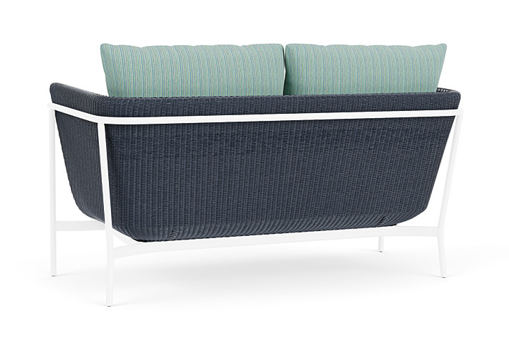 Lloyd Flanders™ Solstice Loveseat  - Denim Blue, White