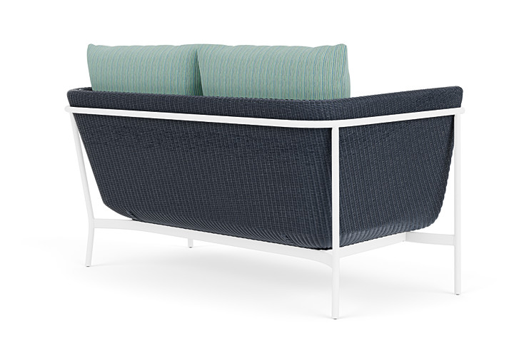 Lloyd Flanders™ Solstice Loveseat  - Denim Blue, Matte White