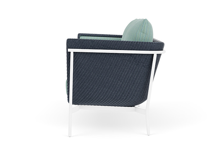 Lloyd Flanders™ Solstice Loveseat  - Denim Blue, Matte White