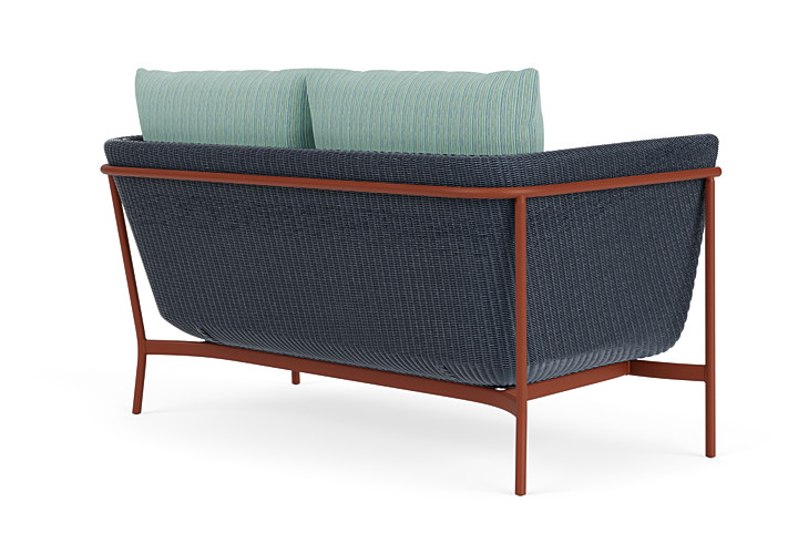 Lloyd Flanders™ Solstice Loveseat  - Denim Blue, Terracotta