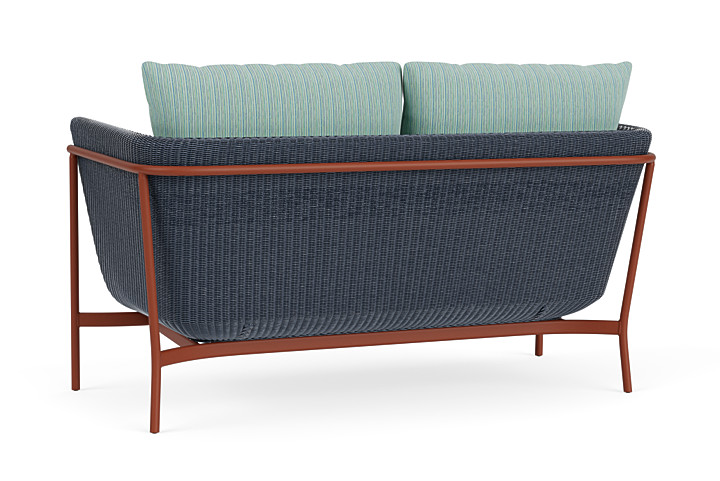 Lloyd Flanders™ Solstice Loveseat  - Denim Blue, Terracotta