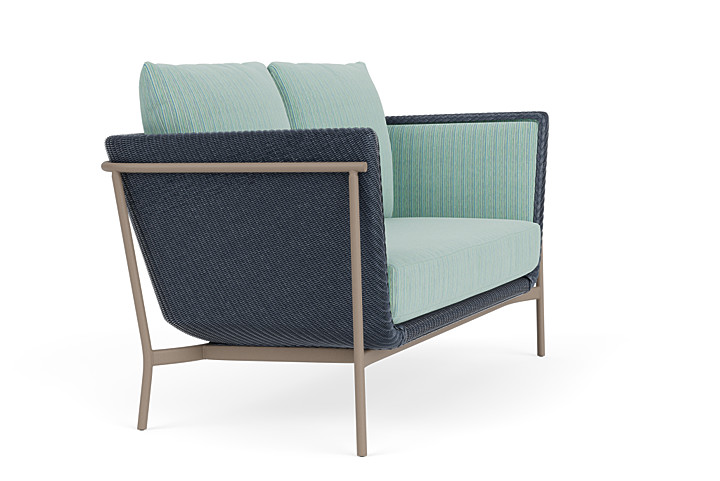 Lloyd Flanders™ Solstice Loveseat  - Denim Blue, French Beige