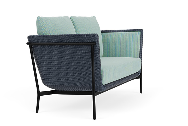 Lloyd Flanders™ Solstice Loveseat  - Denim Blue, Ebony