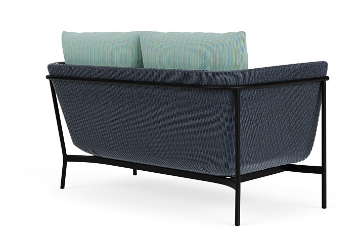 Lloyd Flanders™ Solstice Loveseat  - Denim Blue, Ebony