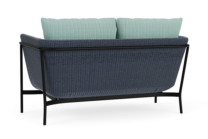 Lloyd Flanders™ Solstice Loveseat  - Denim Blue, Ebony