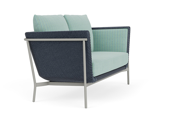 Lloyd Flanders™ Solstice Loveseat  - Denim Blue, Platinum