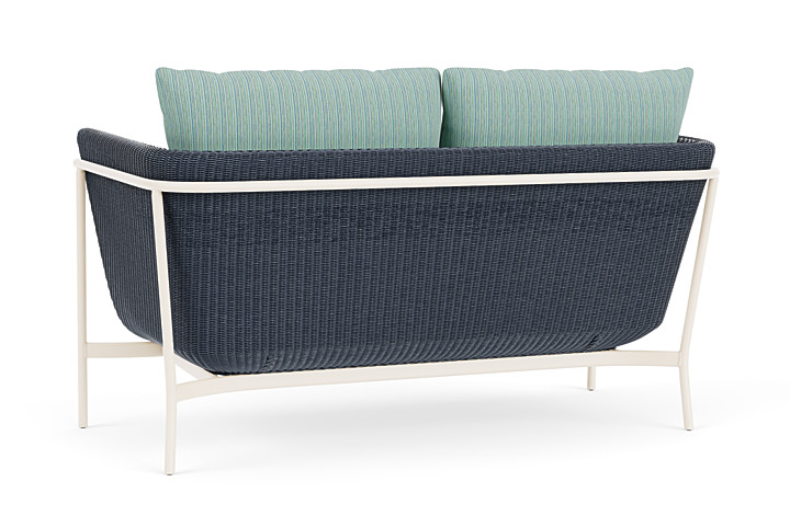 Lloyd Flanders™ Solstice Loveseat  - Denim Blue, Ivory