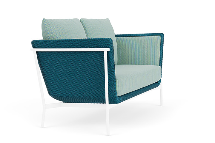 Lloyd Flanders™ Solstice Loveseat  - Peacock, White