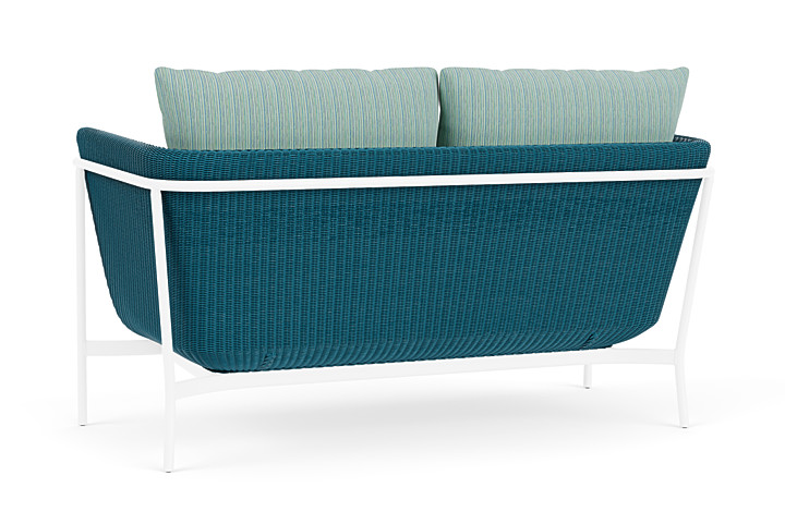 Lloyd Flanders™ Solstice Loveseat  - Peacock, White