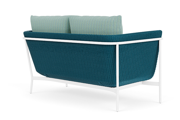 Lloyd Flanders™ Solstice Loveseat  - Peacock, Matte White