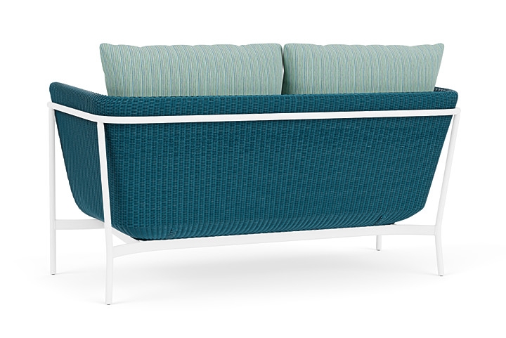 Lloyd Flanders™ Solstice Loveseat  - Peacock, Matte White