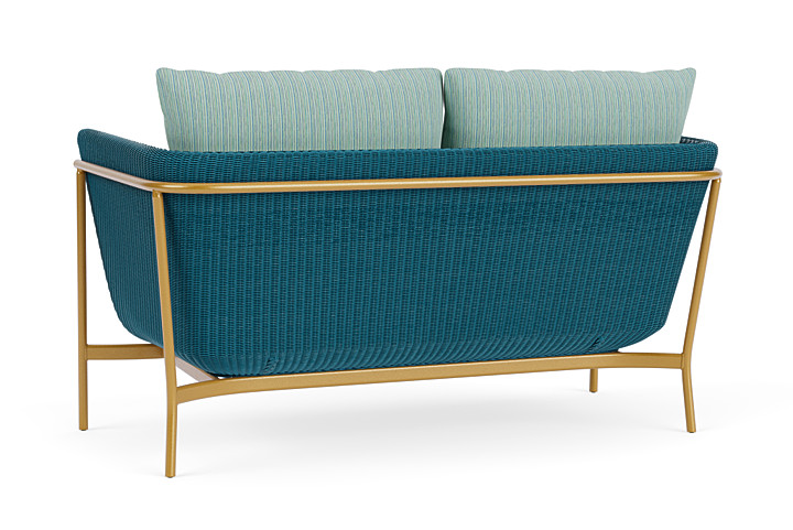 Lloyd Flanders™ Solstice Loveseat  - Peacock, Metallic Gold