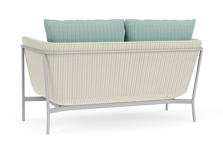 Lloyd Flanders™ Solstice Loveseat  - Ivory, Metallic Silver