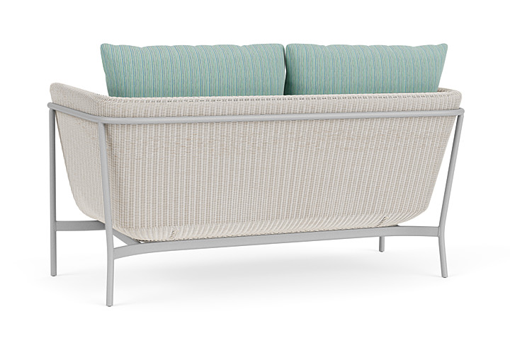 Lloyd Flanders™ Solstice Loveseat  - Antique White, Metallic Silver