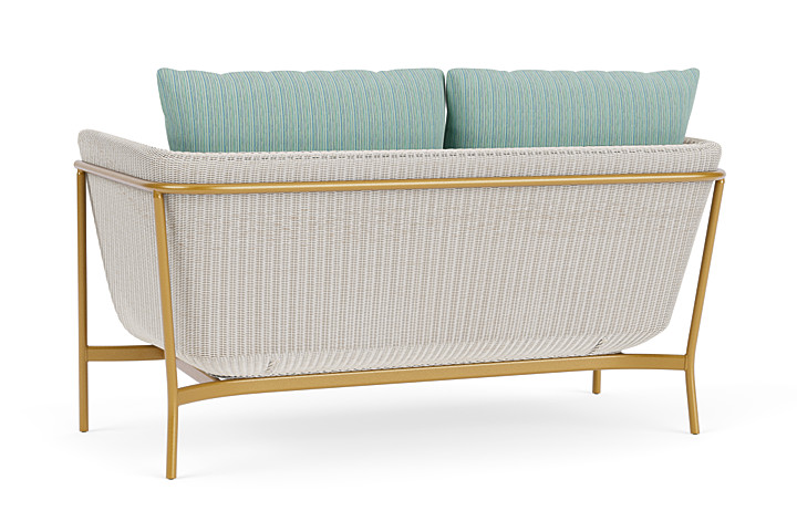 Lloyd Flanders™ Solstice Loveseat  - Antique White, Metallic Gold