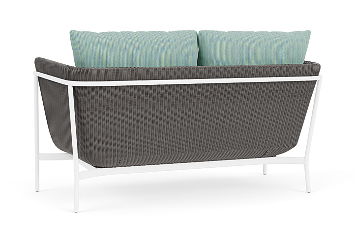 Lloyd Flanders™ Solstice Loveseat  - Pewter, Matte White