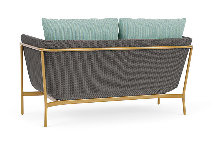 Lloyd Flanders™ Solstice Loveseat  - Pewter, Metallic Gold