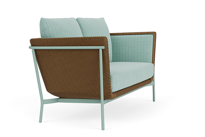 Lloyd Flanders™ Solstice Loveseat  - Hickory, Sea Glass