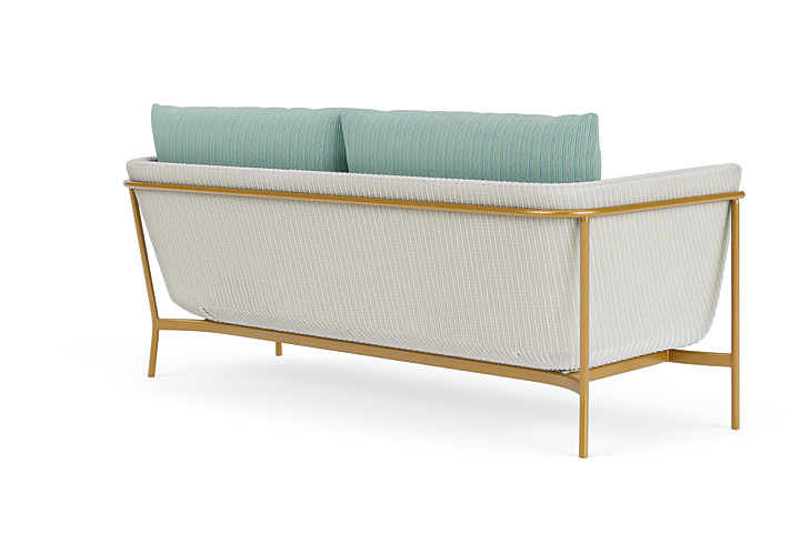 Lloyd Flanders™ Solstice Sofa  - Matte White, Metallic Gold