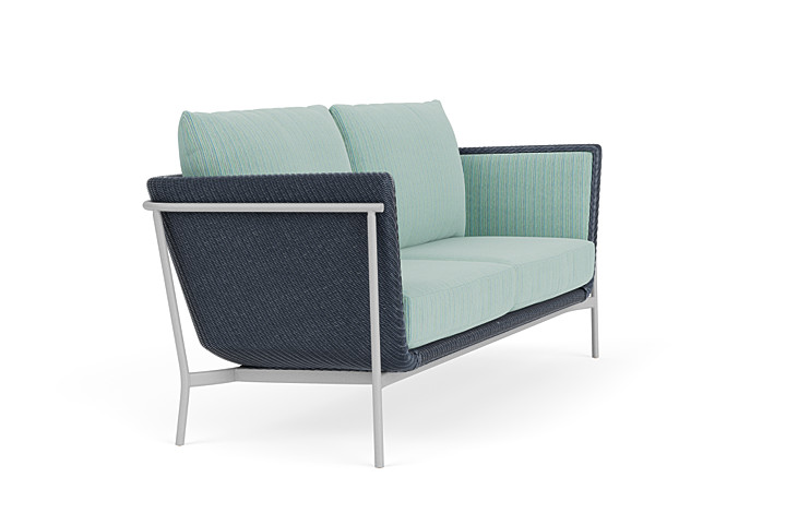 Lloyd Flanders™ Solstice Sofa  - Denim Blue, Metallic Silver